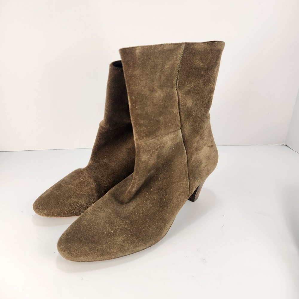 Free People Suede Ankle Boots Women's Size 37 (6.5) Brown Pointed Toe